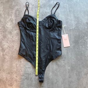 Blashe faux leather body suit.
